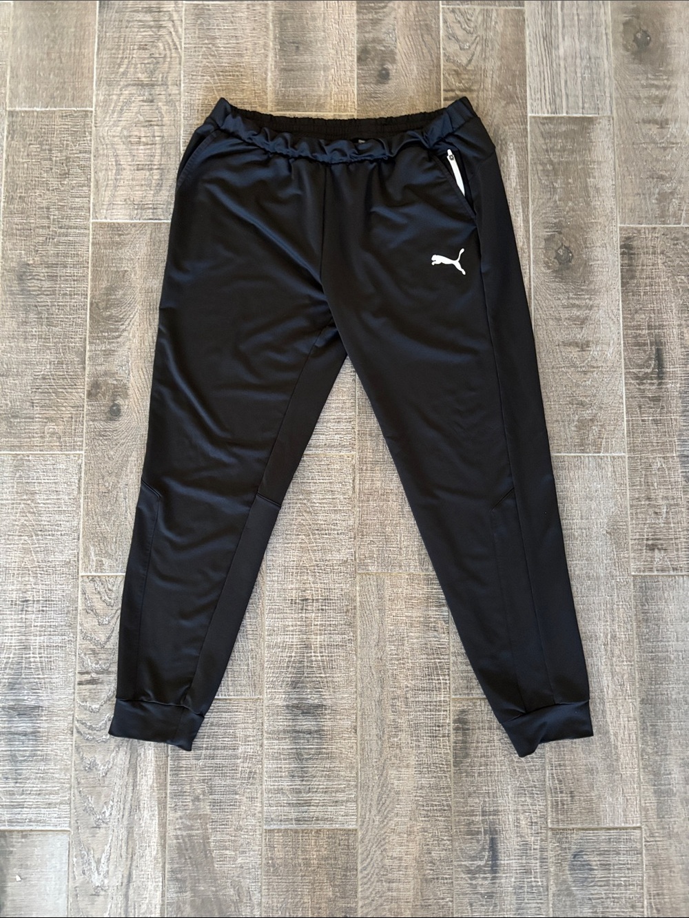 Puma Black Jogger Pants with White Logo Men’s XXL